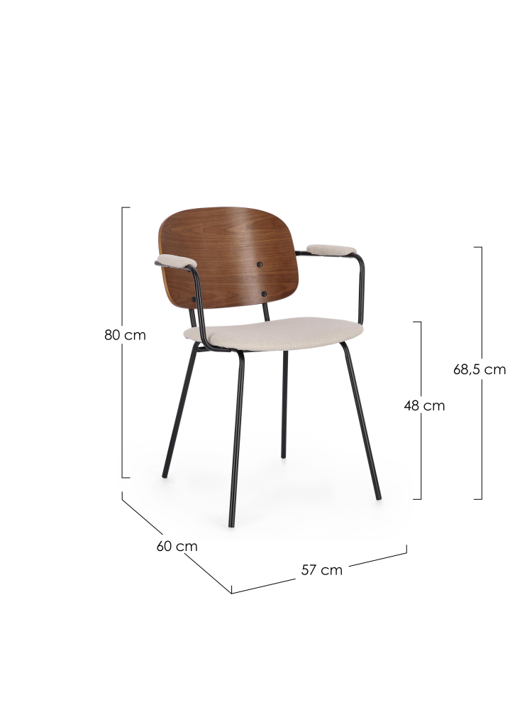 Silla TRANI natural