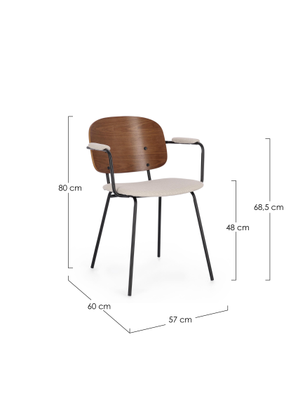 Silla TRANI natural