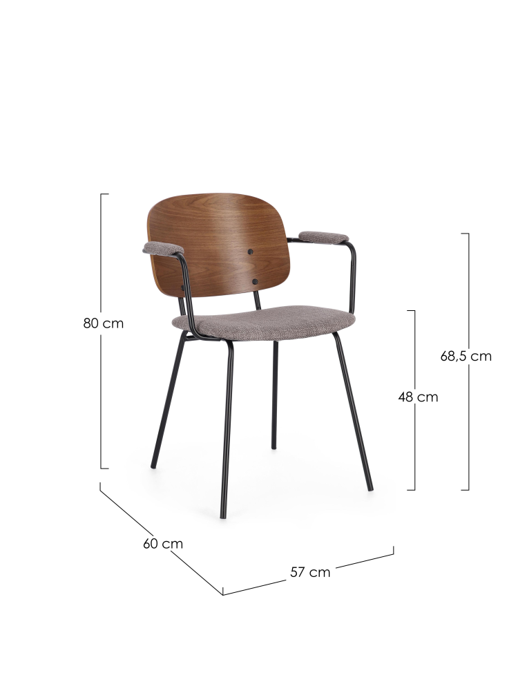 Silla TRANI gris