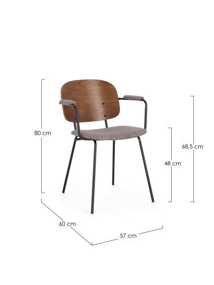 Silla TRANI gris