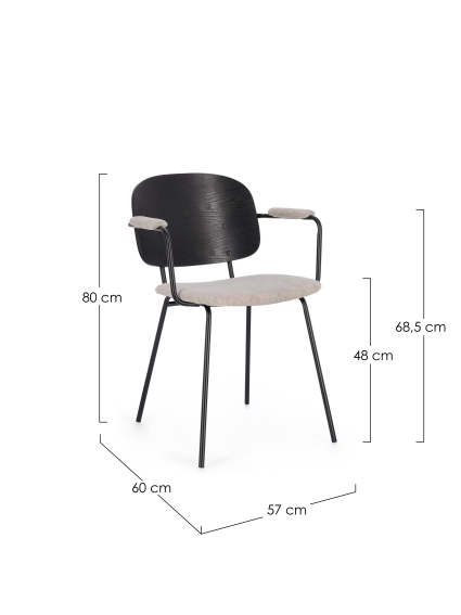 Silla TRANI N gris