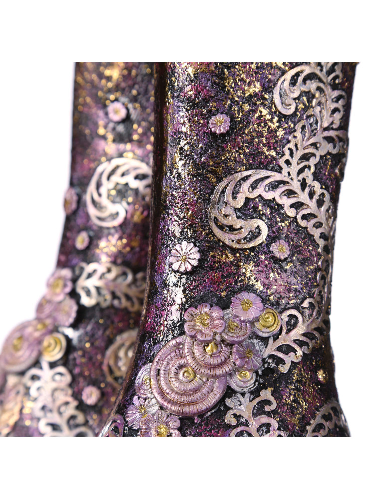 Figura africana vestido morado  11,00x9,50x42,00