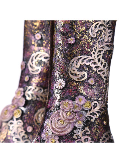 Figura africana vestido morado  11,00x9,50x42,00