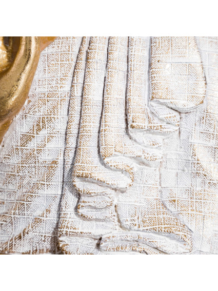 Figura BUDA MEDITANDO oro-blanco