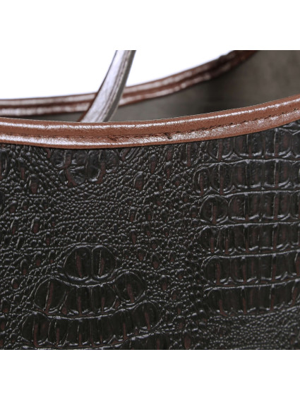 Revistero Cocodrilo negro-marrón 31,50x17,50x31,00 cm