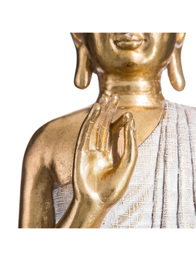 Figura BUDA MEDITANDO oro-blanco