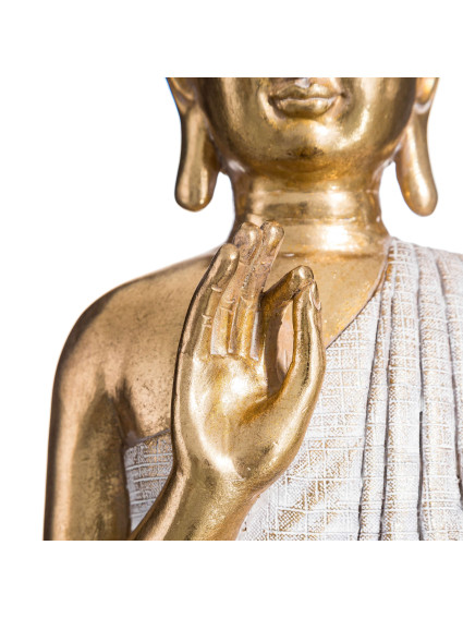 Figura BUDA MEDITANDO oro-blanco