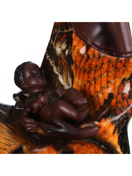 Figura Africana multicolor A,  13,00x12,00x19,00 cm