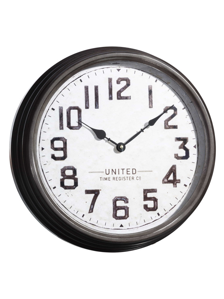 Reloj pared gris metal / cristal 38,50 cm