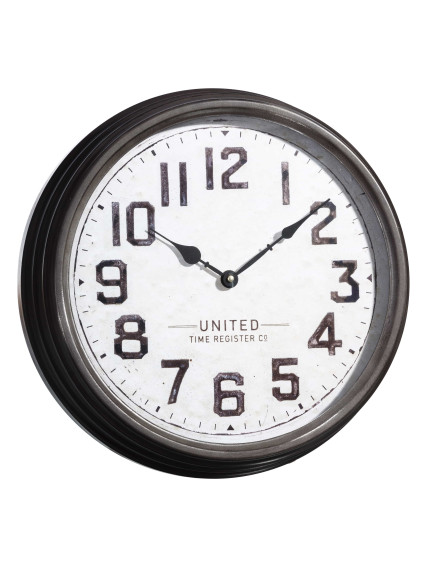Reloj pared gris metal / cristal 38,50 cm