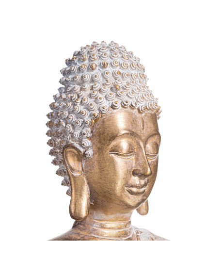 Figura BUDA MEDITANDO oro-blanco
