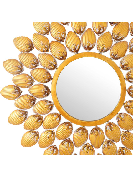 Espejo oro metal/ cristal 68x68