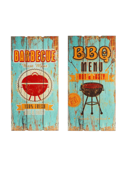 Placa pared set de 2 Multiclor DM BARBECUE
