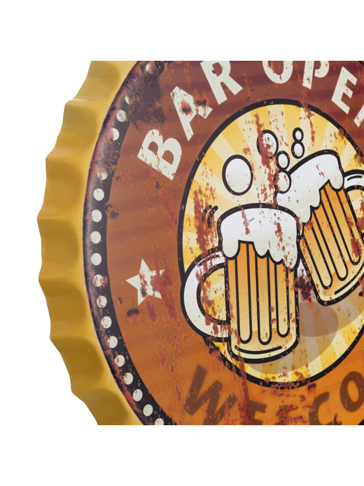 Placa pared BEER metal 50x50