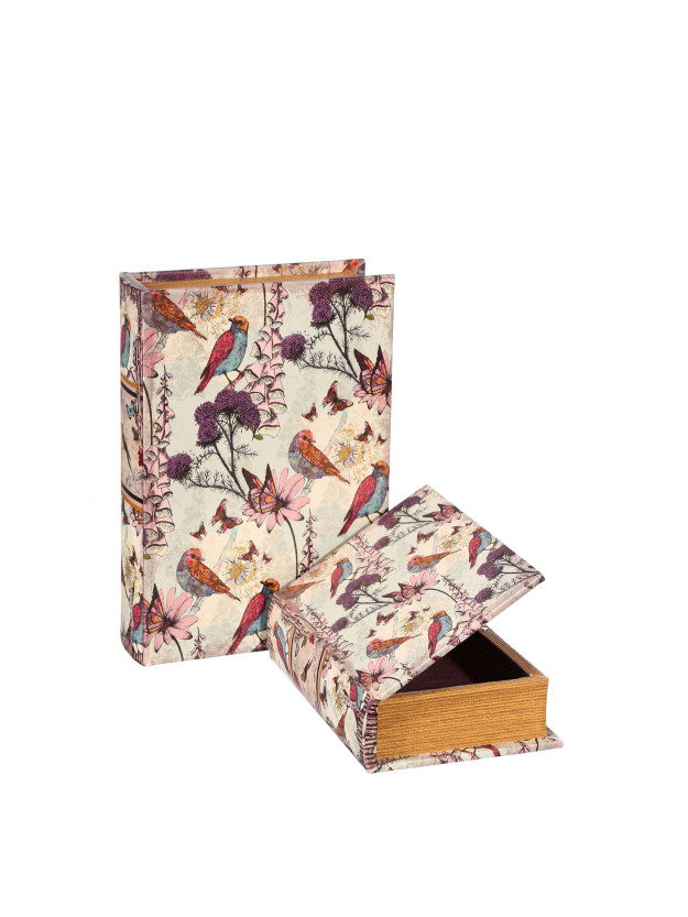 Set 2 Cajas Libro Pájaros