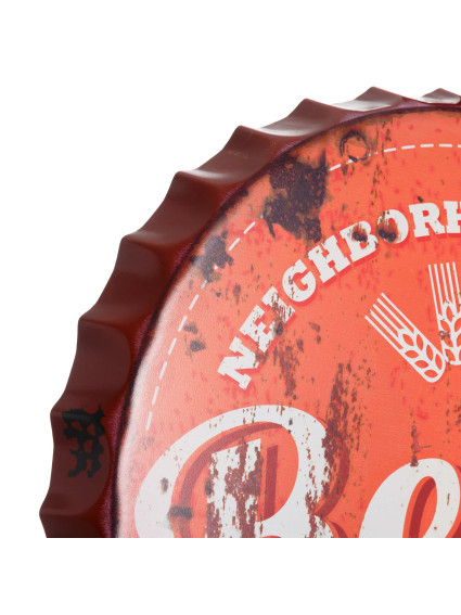 Placa pared BEER metal 50x50