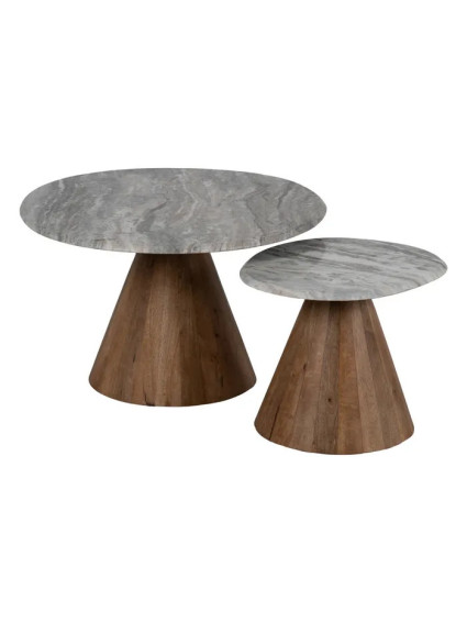 Set de 2 Mesa de centro mármol ARTUR