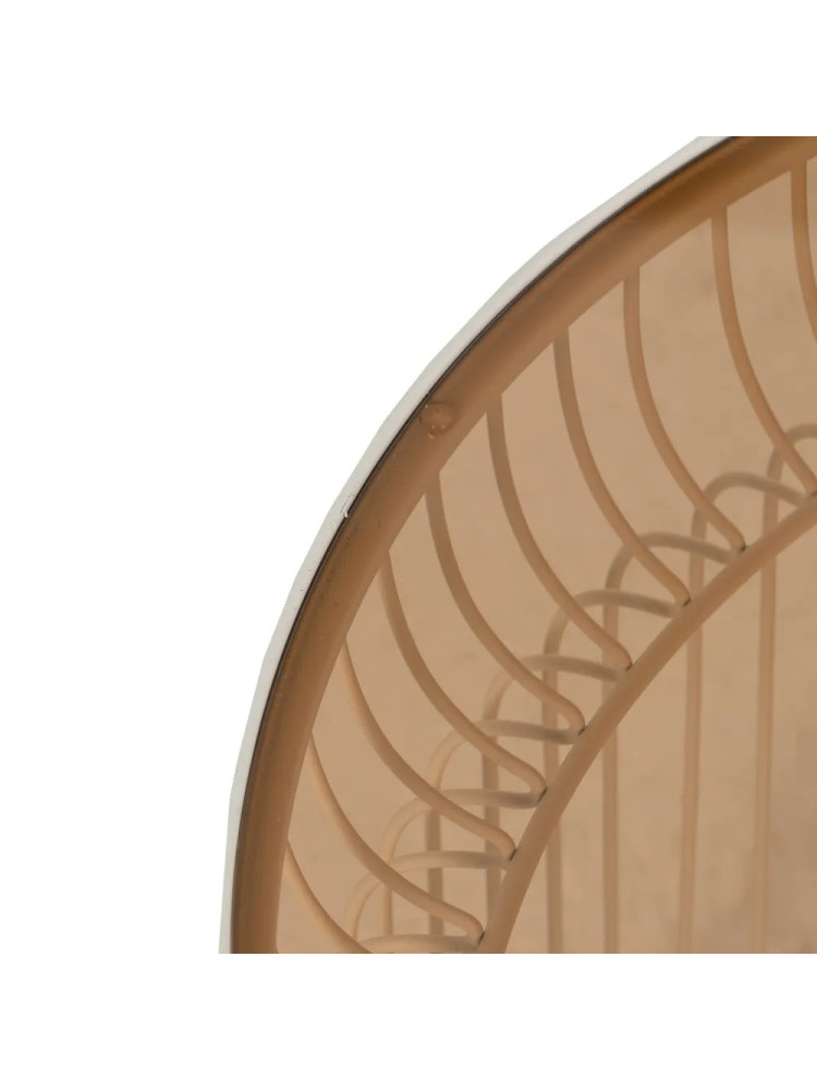 SANTA MARTA set mesa de centro crema metal-cristal