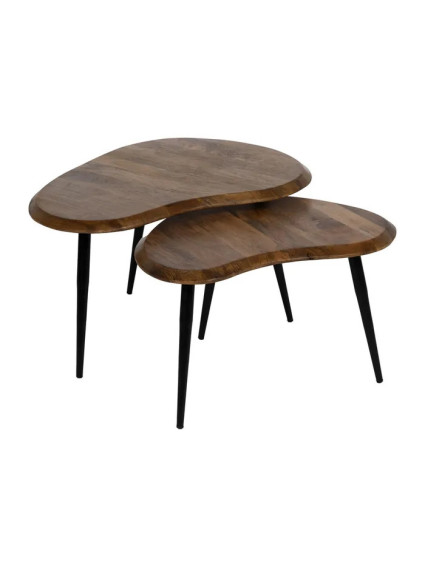 VEGA set de mesa de centro madera de mango