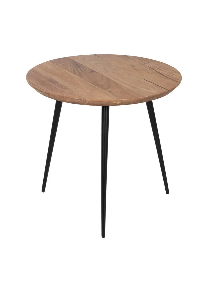 ORIÓN set de mesa de centro natural madera-metal