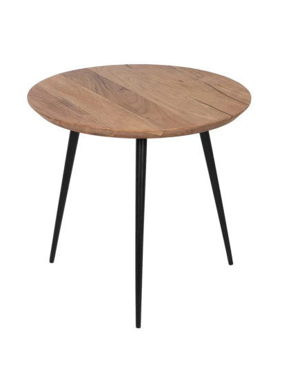 ORIÓN set de mesa de centro natural madera-metal