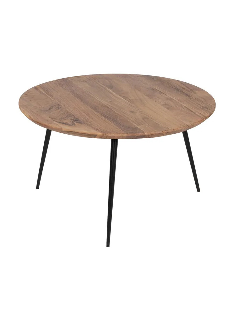 ORIÓN set de mesa de centro natural madera-metal