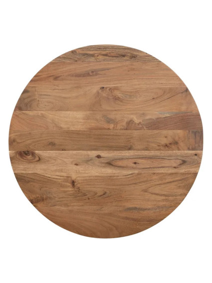 ORIÓN set de mesa de centro natural madera-metal