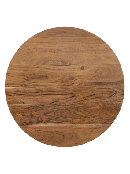 POLARIS set de tres mesas de centro natural madera-metal