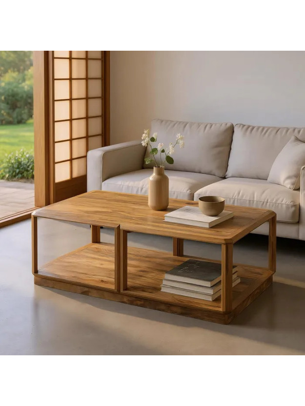 PEREIRA mesa centro marrón madera de mango
