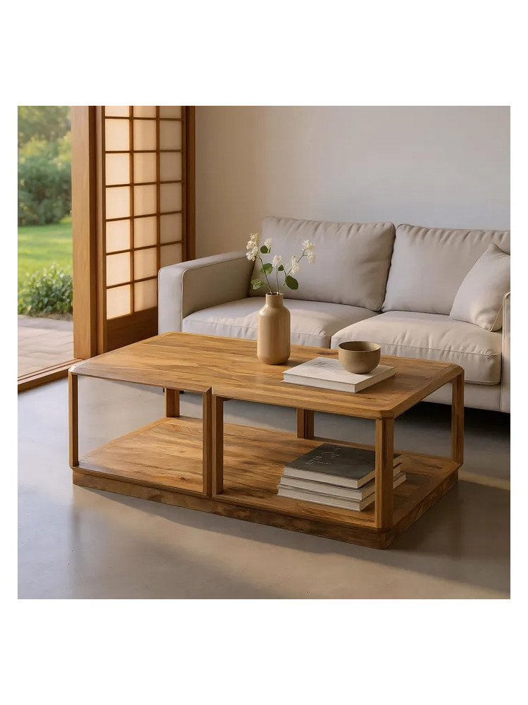 PEREIRA mesa centro marrón madera de mango