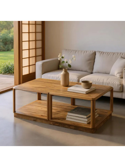 PEREIRA mesa centro marrón madera de mango