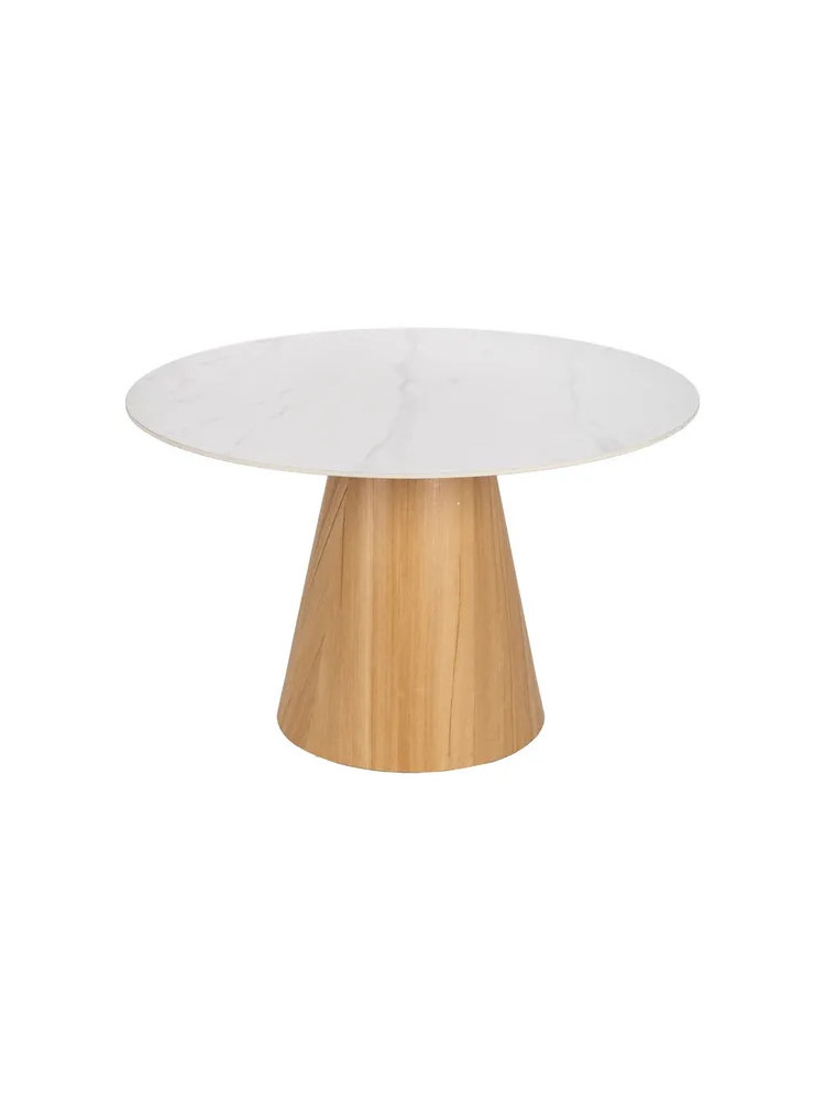 NOVA  BLANCO 120x120 mesa comedor blanco-natural