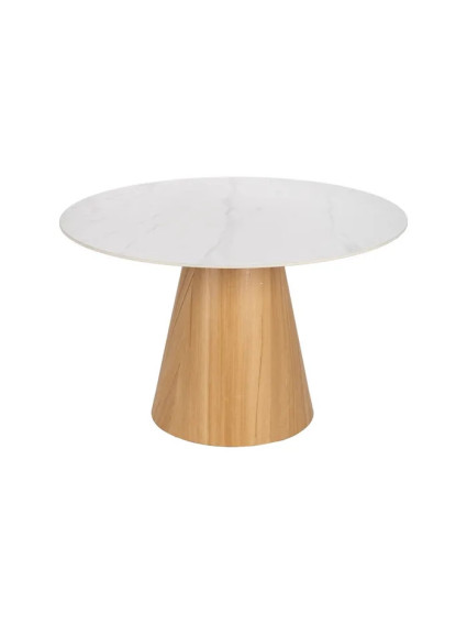 NOVA  BLANCO 120x120 mesa comedor blanco-natural