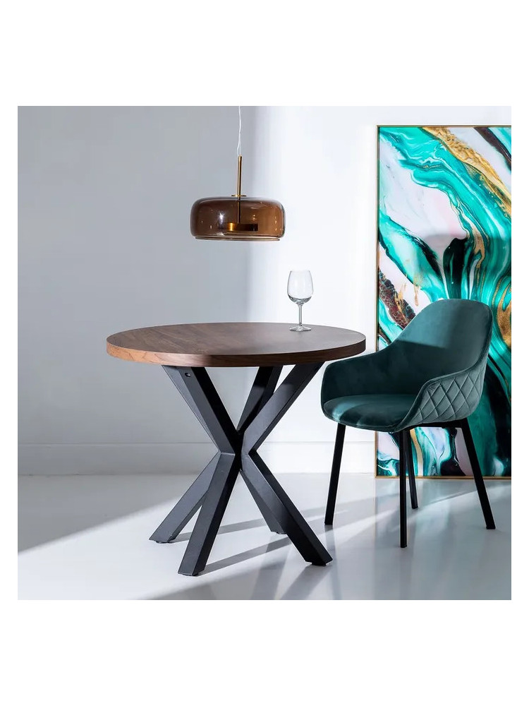 CISNEROS mesa comedor negro DM metal