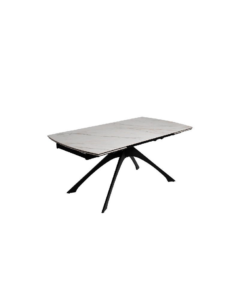 HISPANIA MARMOLADA mesa comedor extensible beige-negro HISPANIA MARMOLADA mesa comedor extensible beige-negro