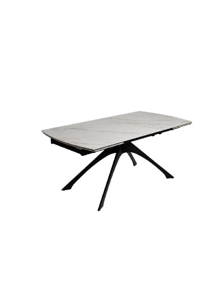 HISPANIA MARMOLADA mesa comedor extensible beige-negro