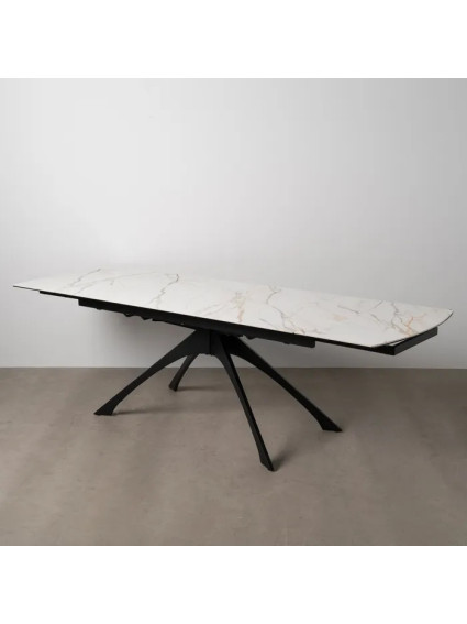 HISPANIA MARMOLADA mesa comedor extensible beige-negro