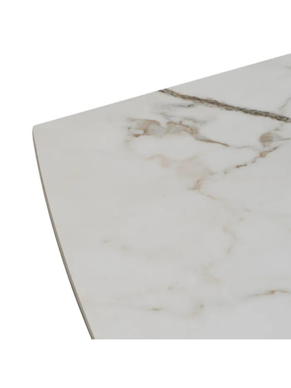 HISPANIA MARMOLADA mesa comedor extensible beige-negro