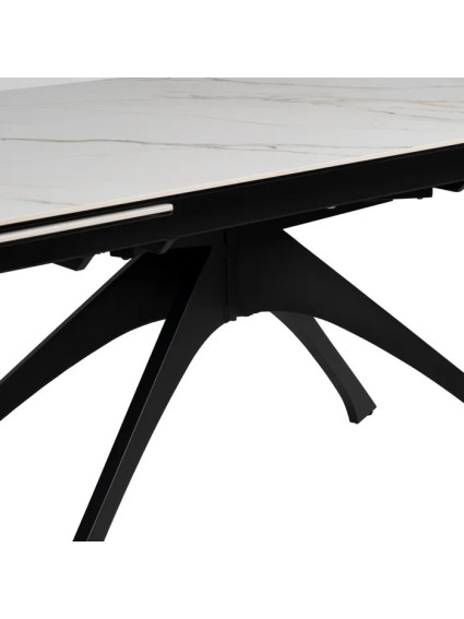 HISPANIA MARMOLADA mesa comedor extensible beige-negro