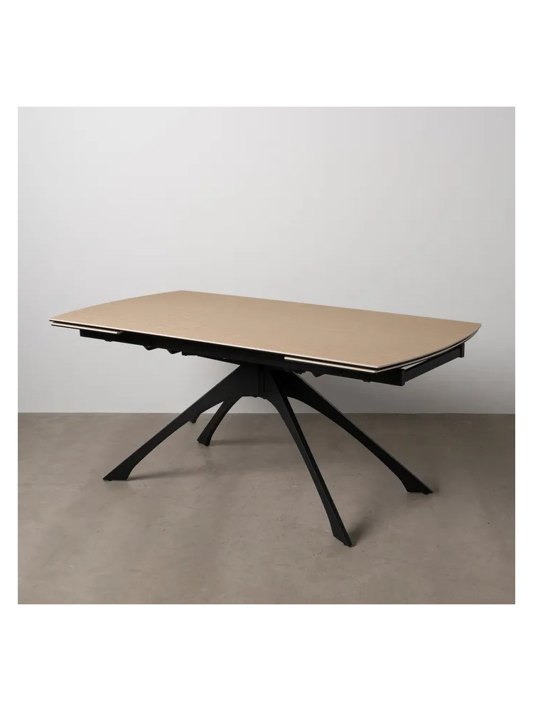 HISPANIA NATURAL-NEGRO mesa comedor extensible HISPANIA NATURAL-NEGRO mesa comedor extensible