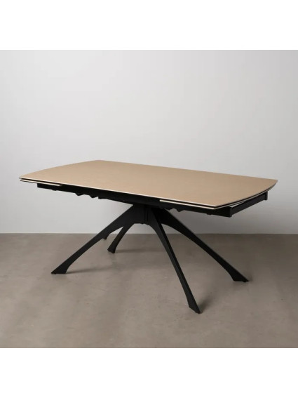HISPANIA NATURAL-NEGRO mesa comedor extensible