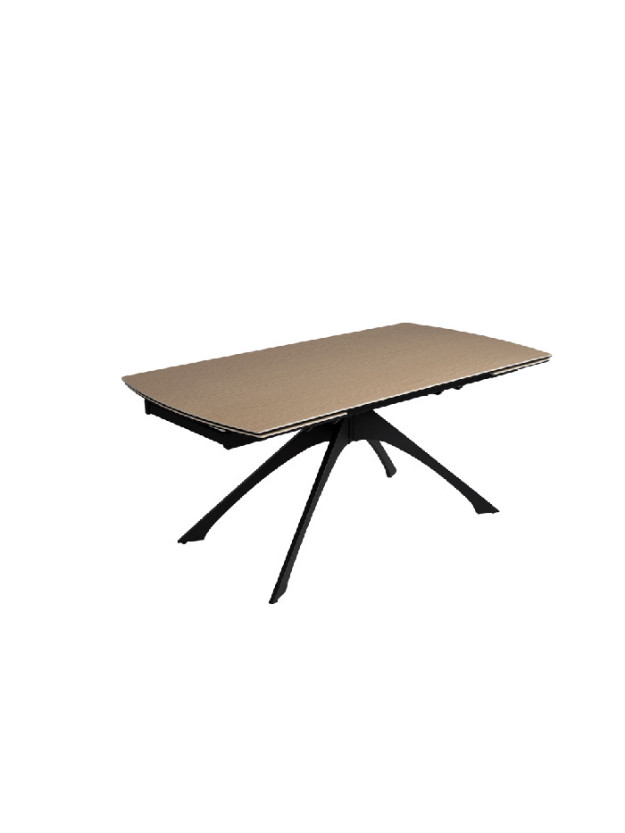 HISPANIA NATURAL-NEGRO mesa comedor extensible
