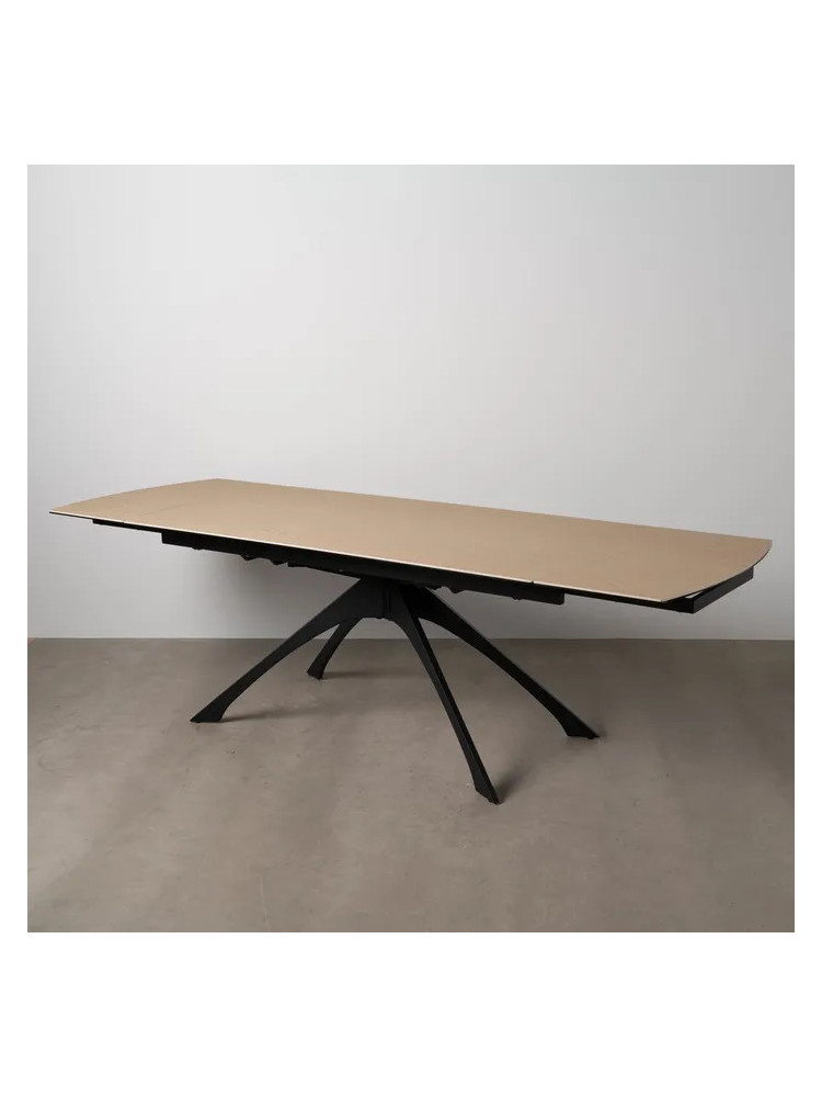 HISPANIA NATURAL-NEGRO mesa comedor extensible
