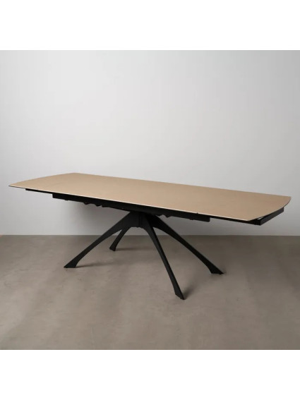 HISPANIA NATURAL-NEGRO mesa comedor extensible