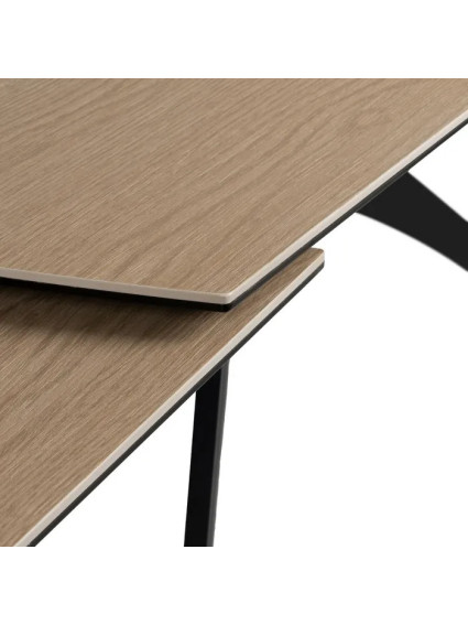 HISPANIA NATURAL-NEGRO mesa comedor extensible