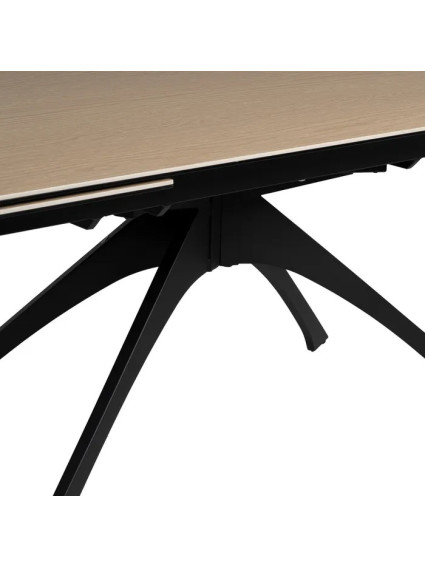 HISPANIA NATURAL-NEGRO mesa comedor extensible