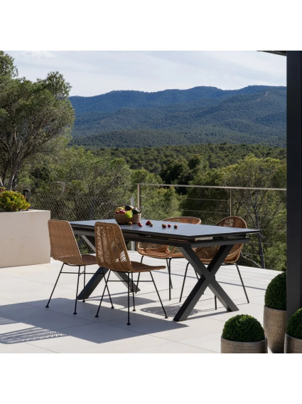 BELMIRA ANTRACITA mesa comedor extensible