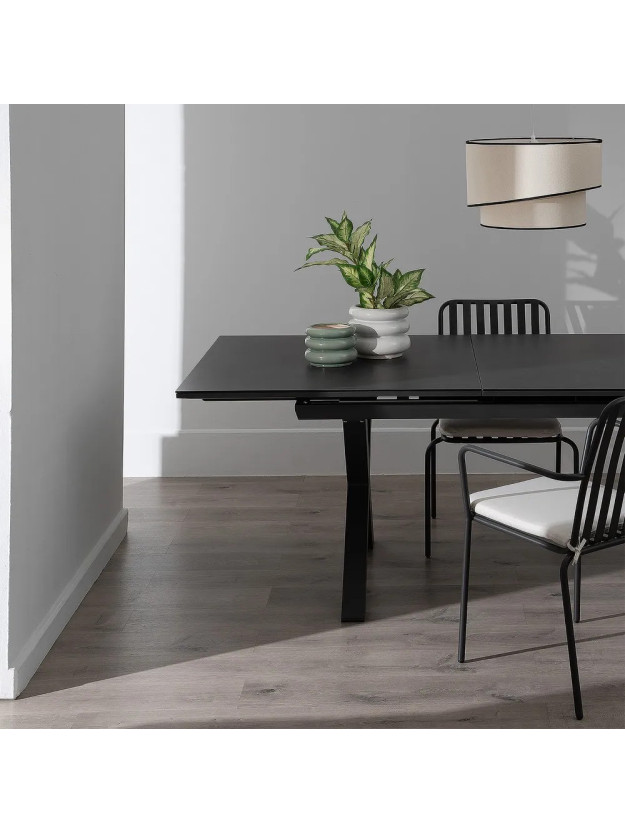 BELMIRA ANTRACITA mesa comedor extensible