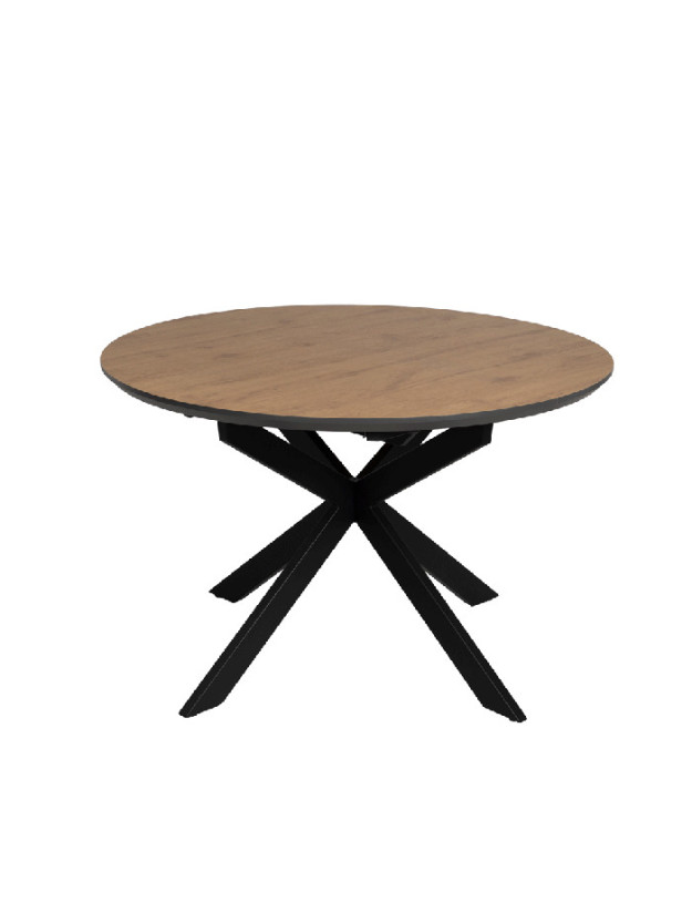 BRICEÑO mesa comedor extensible natural-negro