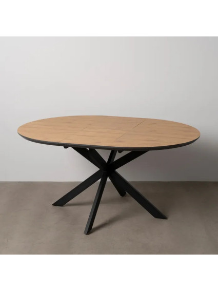 BRICEÑO mesa comedor extensible natural-negro